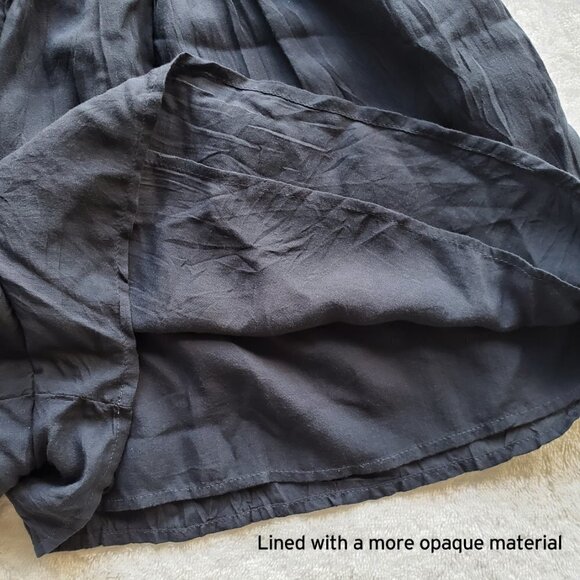WILFRED ARITZIA Smocked Waist Gauzey Layer Modal Flutter hem Shorts S - Picture 9 of 13